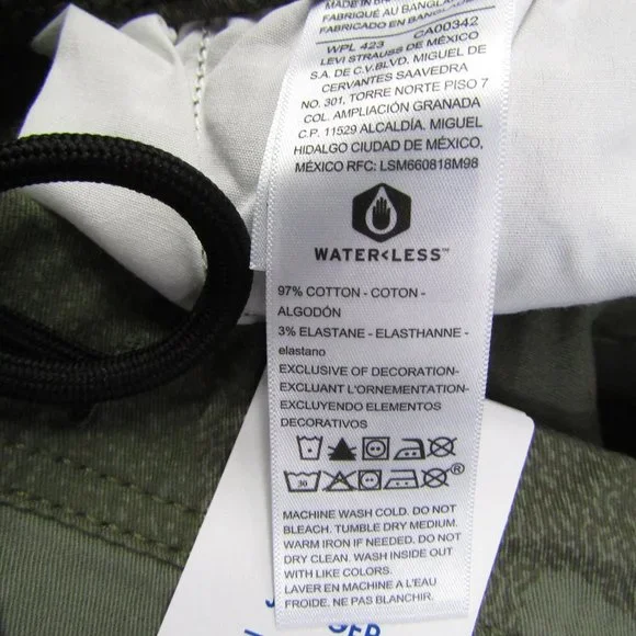 Denizen Levi's Mens NEW NWT Large Green Camo Jogger Pants Athletic - Picture 5 of 10